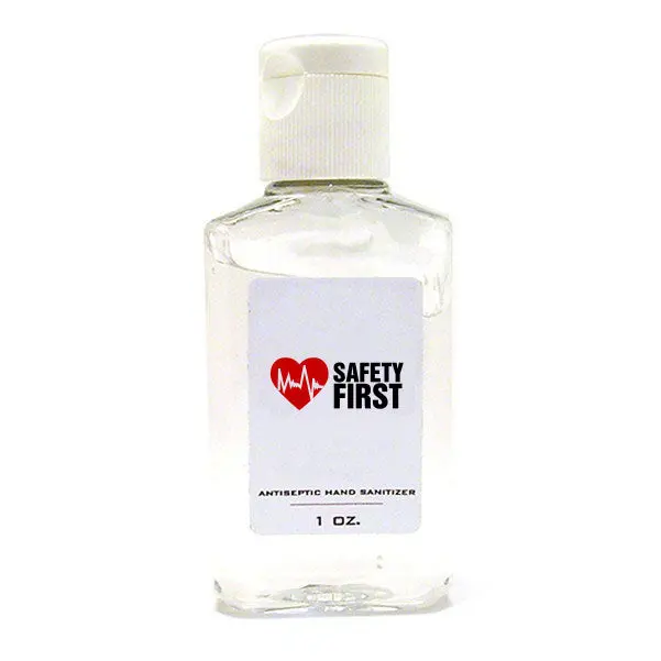 1-Ounce Full-Color Printed Hand Cleanser Bottle 1