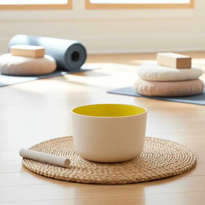 10-Inch Yellow Quartz Singing Bowl – Sound Healing Tool 1
