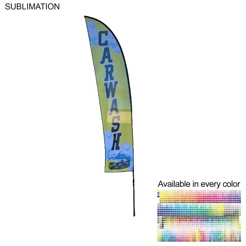 13-Foot Medium Feather Flag Kit – Bold Full-Color Display, Sturdy Outdoor Spike & Lightweight Carry Bag 1