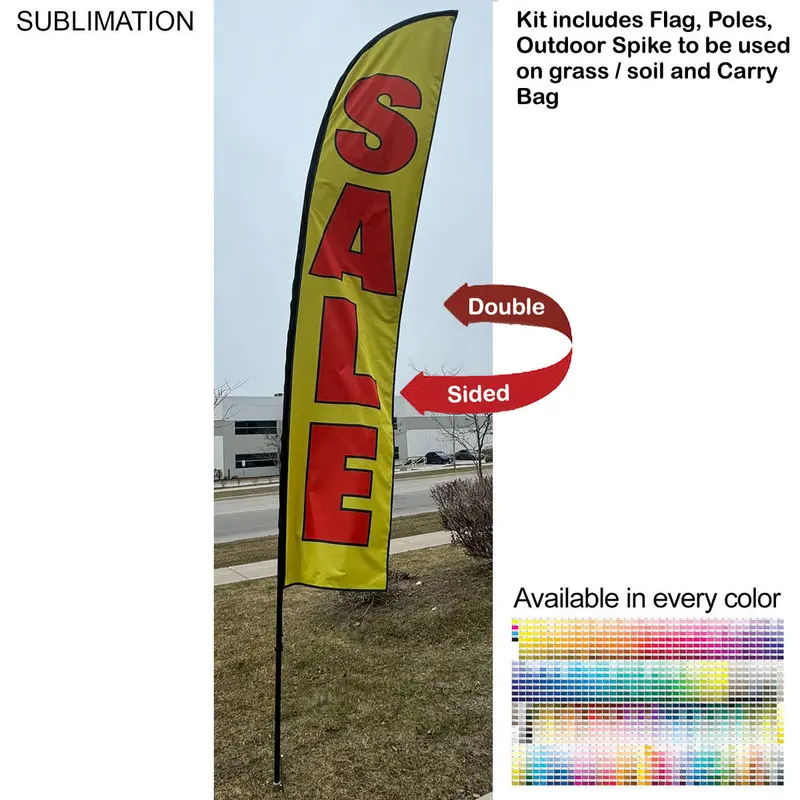 15-Foot Large Feather Flag Kit – Full-Color Graphic Display 1