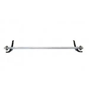 2000 Lb Extended-Length Galvanized Pwc Trailer Axle With 545 Hubs And Leaf Springs 1