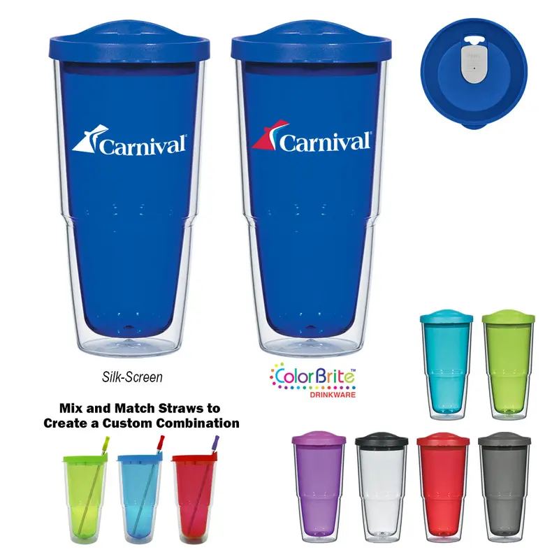 24 Oz Insulated Biggie Tumbler With Leak-Proof Lid 1