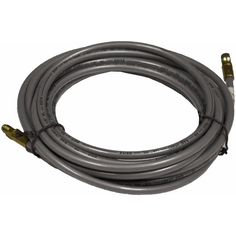 288" Grey Polyflex Brake Hose With Male Banjo Fitting (Dexter-Compatible) 1