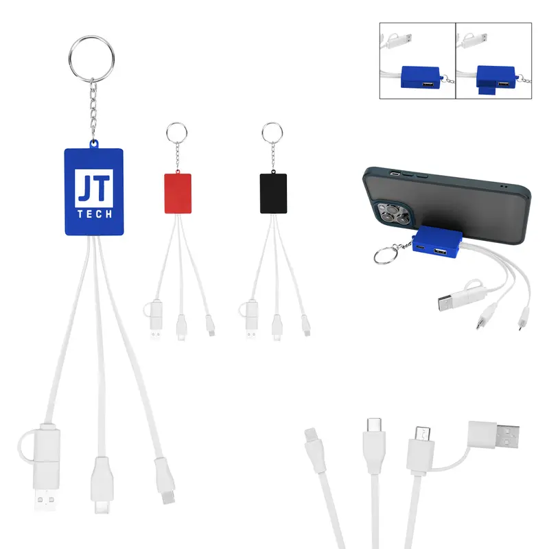 3-In-1 Usb-C & Lightning Charging Keyring Adapter 1