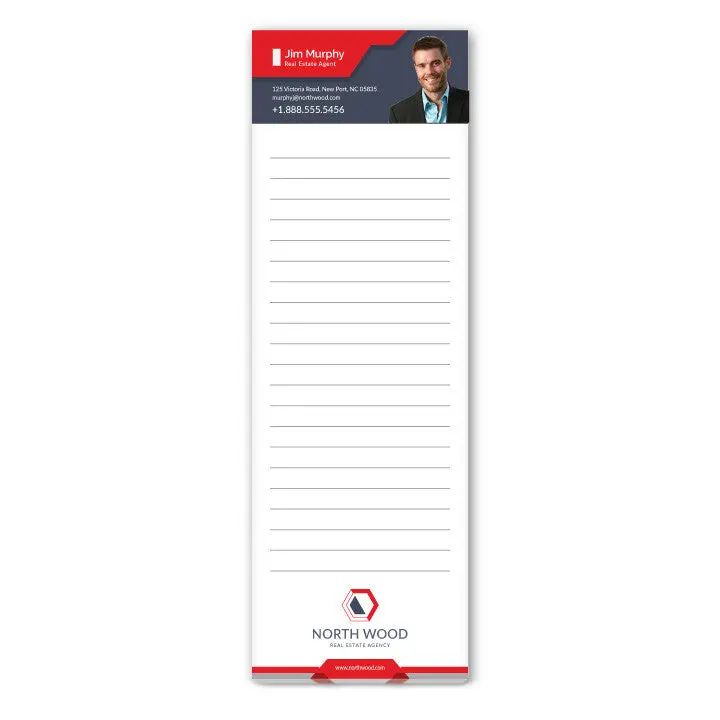 3" X 9" Scratch Pad With Integrated Magnet Backing (25 Sheets) 1