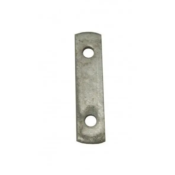 4" X 1" X 0.25" Galvanized Flat Shackle Link Plate With 1/2" Holes 1