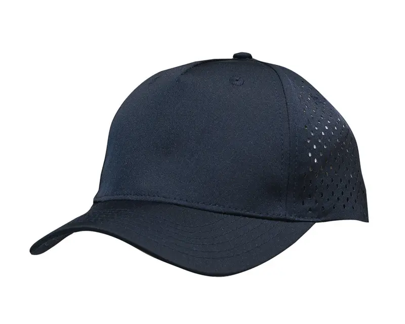 5-Panel Pioneer Sports Cap With Tear-Drop Ventilation Perforations 1