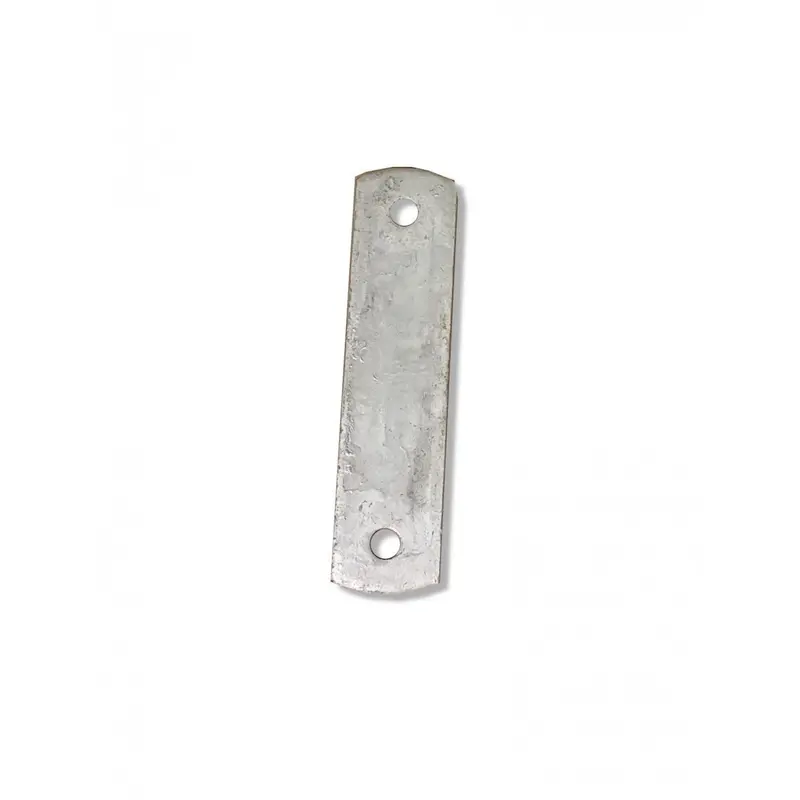6" X 1.5" X 0.25" Galvanized Flat Shackle Link Plate With 7/16" Holes 1