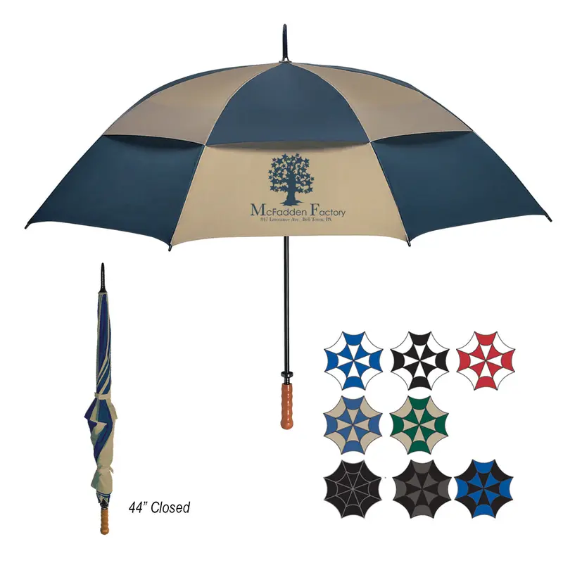 68" Heavy-Duty Ventilated Arc Umbrella For High Winds 1