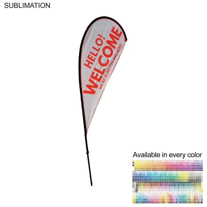 9-Foot Small Teardrop Flag Kit – Vivid Full-Color Design, Outdoor-Ready Spike & Travel-Friendly Bag 1