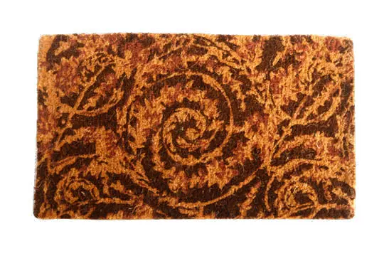 Abstract Twirls Design Coconut Fiber Doormat 1