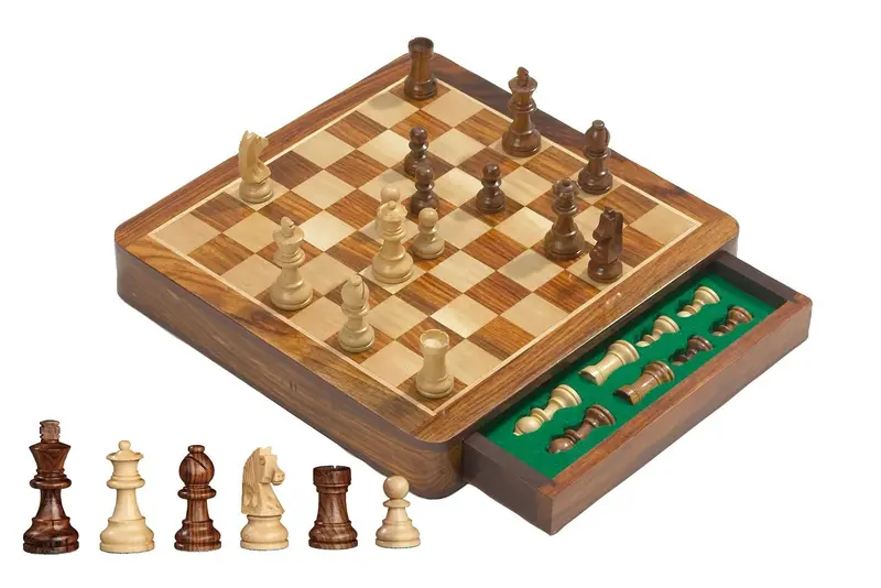 Acacia & Maple Magnetic Chess Cassette – 30.5Cm Wooden Set 1