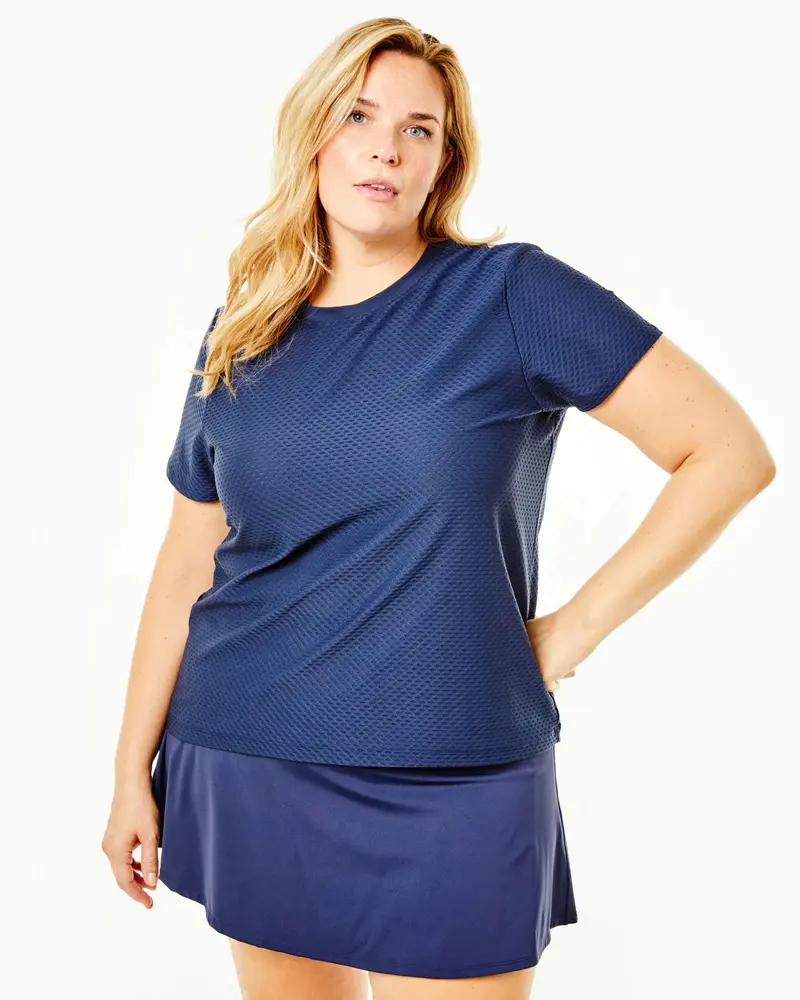 Addison Bay Walnut Short-Sleeve Button-Down – Navy – Bhi 1