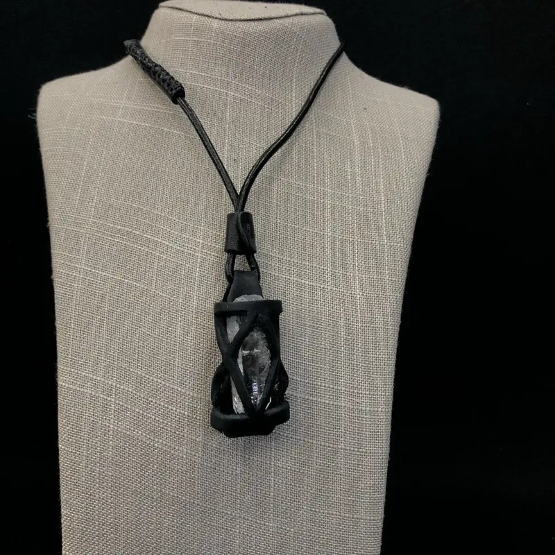 Adjustable Crystal Holder Necklace For Personal Stones 1