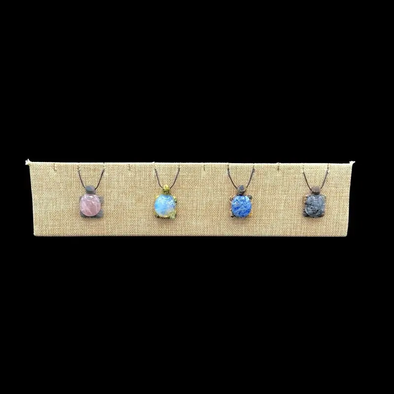 Adjustable Turtle Pendant Necklace – Gemstone Charm On Cord 1