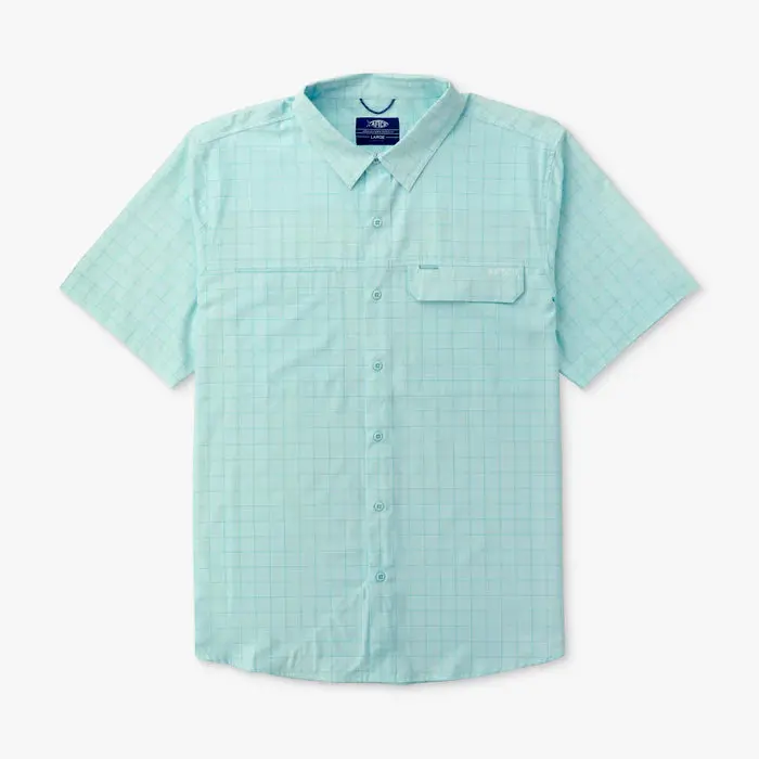 Aftco Air-O’ Mesh Short-Sleeve Button-Down – Breathable Salt-Air Inspired Shirt | Bhi 1