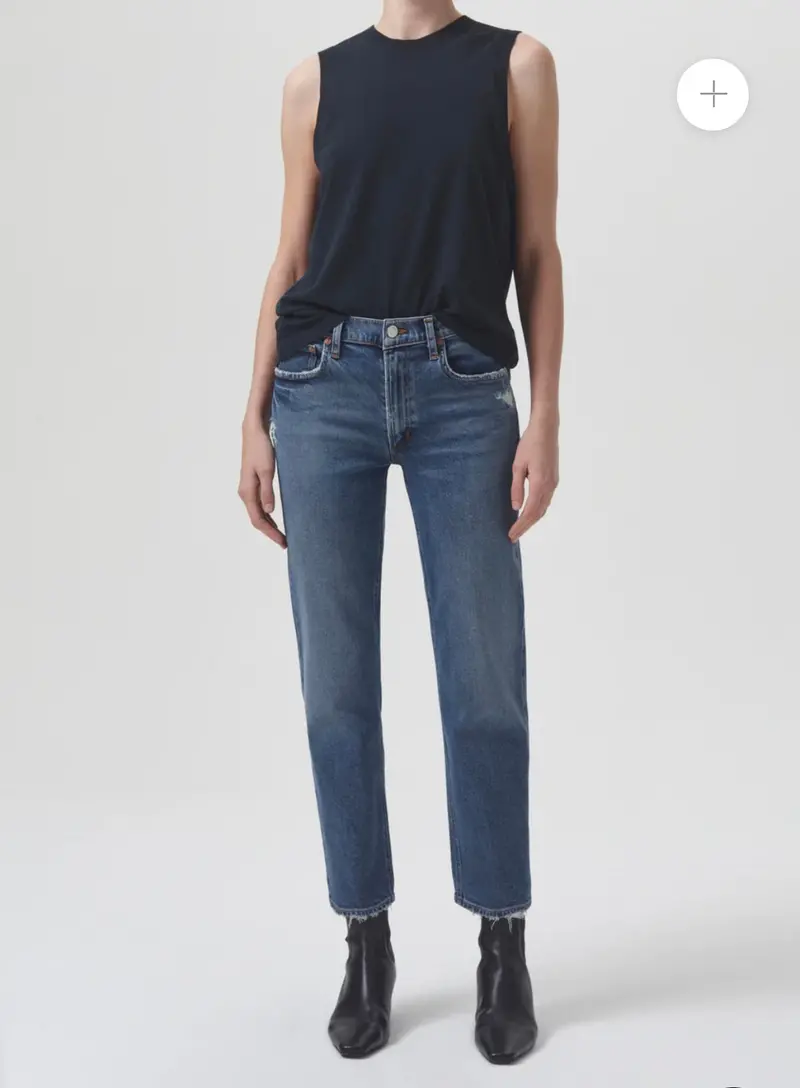 Agolde Kye Mid-Rise Straight-Cut Crop Jeans – Bhi 1