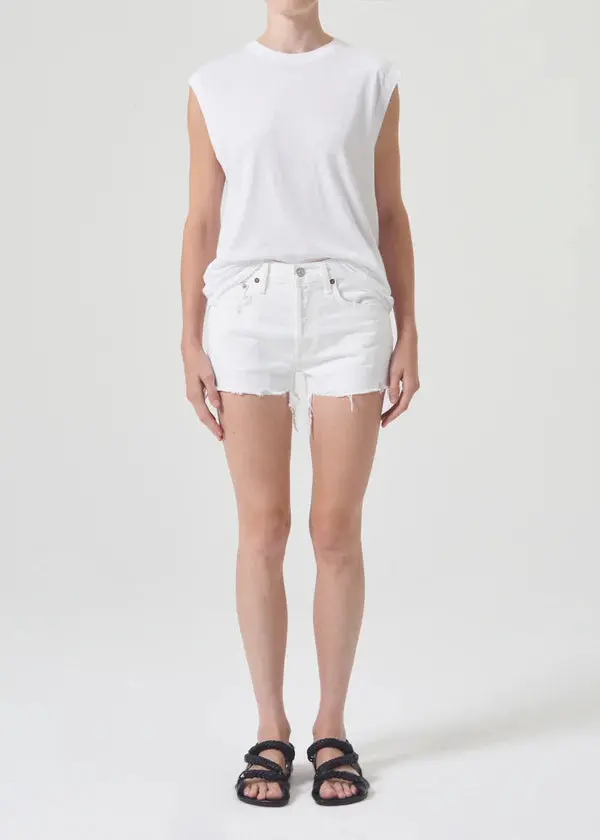 Agolde Parker Vintage Cut-Off Shorts In Dough Wash – Bhi 1