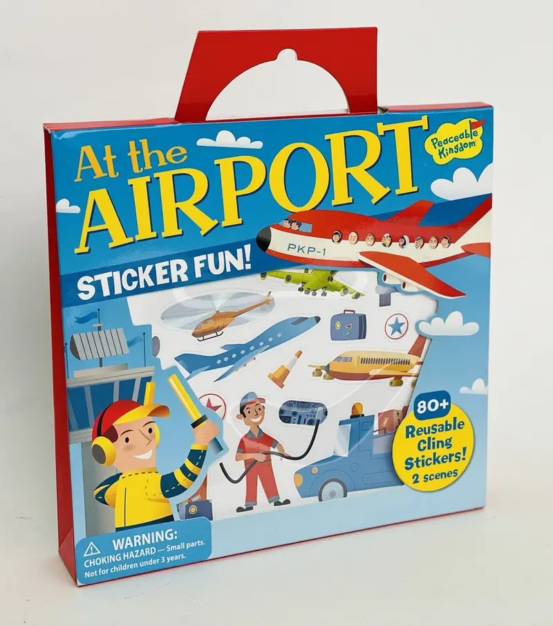 Airport Adventure Reusable Sticker Tote Bag 1