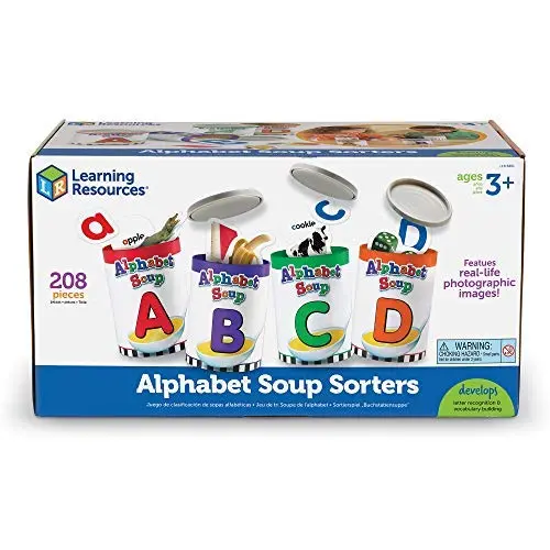 Alphabet Soup Letter Sorting Activity Set 1
