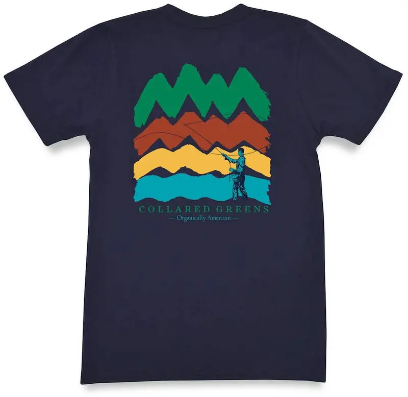 Alpine Angler Navy Short Sleeve T-Shirt 1