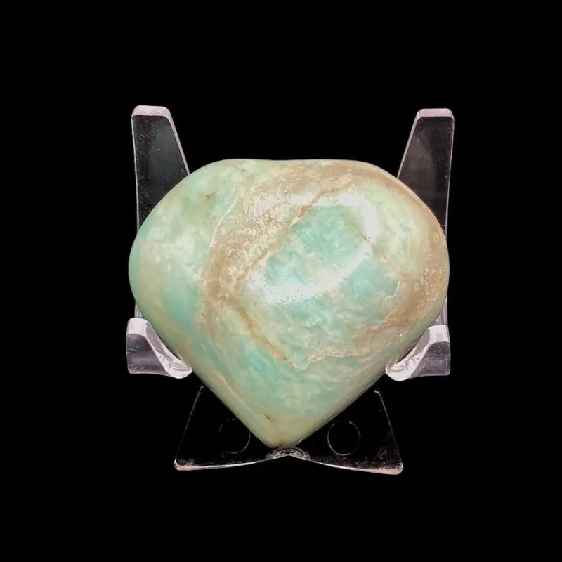 Amazonite Puffy Heart Carving For Calm And Confidence 1