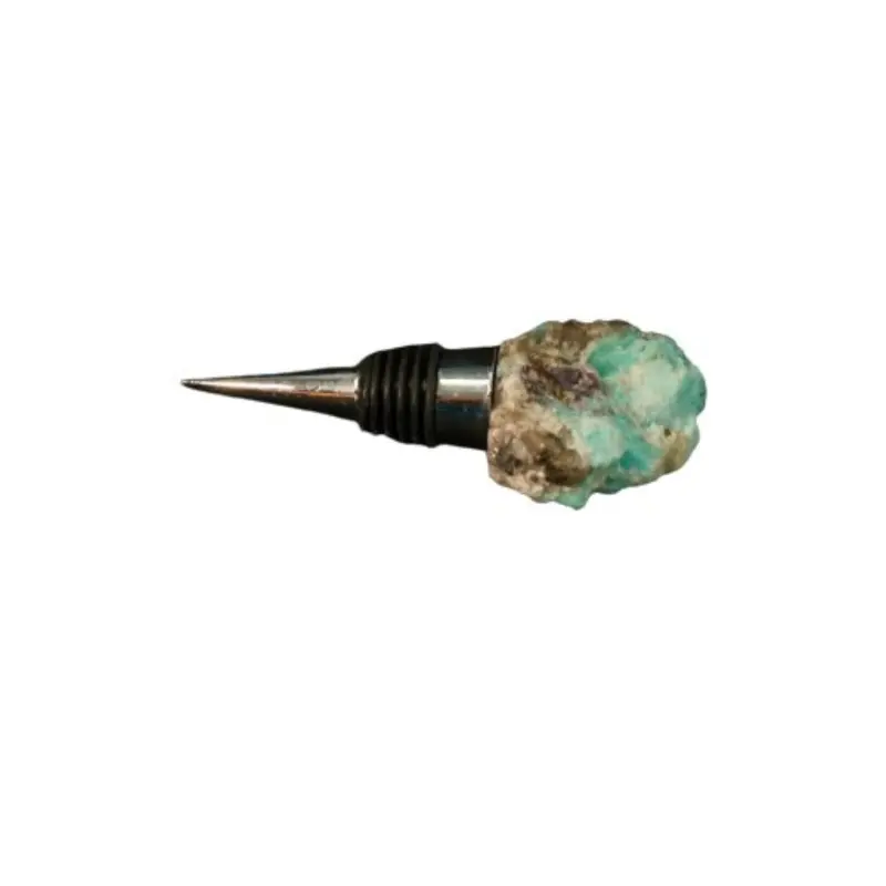 Amazonite Stone Bottle Stopper – Natural Gemstone Wine Sealer 1