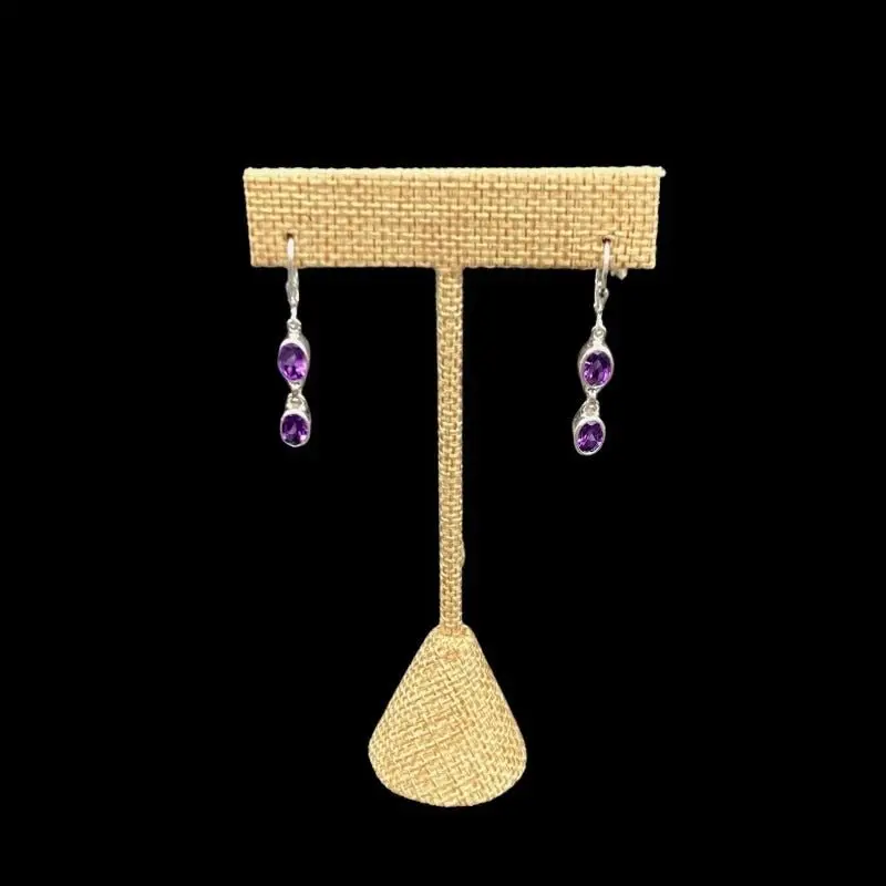 Amethyst Dangle Earrings Crafted In Sterling Silver 1