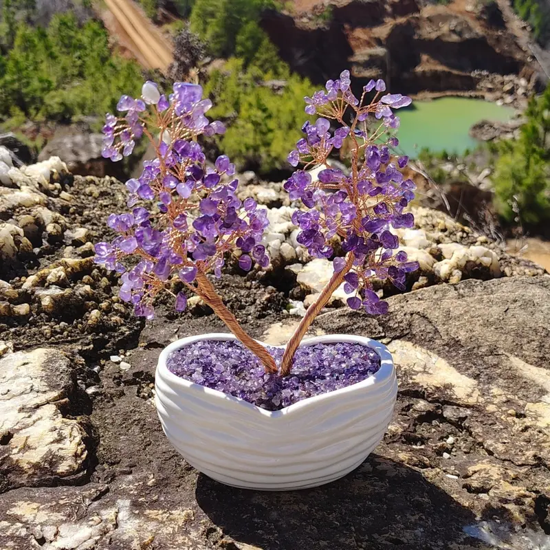 Amethyst Gemstone Tree Of Life – Spiritual Home Decor 1