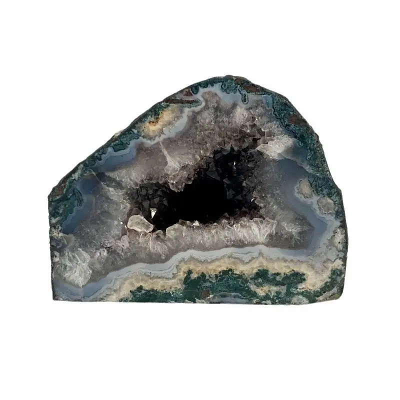 Amethyst Geode Cathedral Half-Slice Specimen Display 1