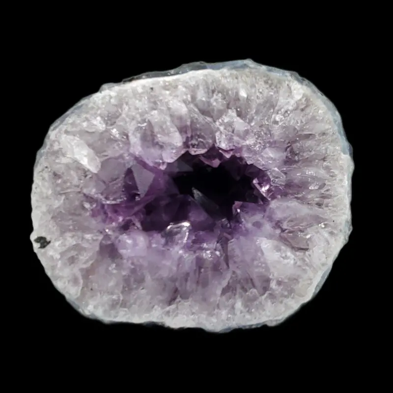Amethyst Geode Half-Slice – Polished Purple Mineral Home Decor 1