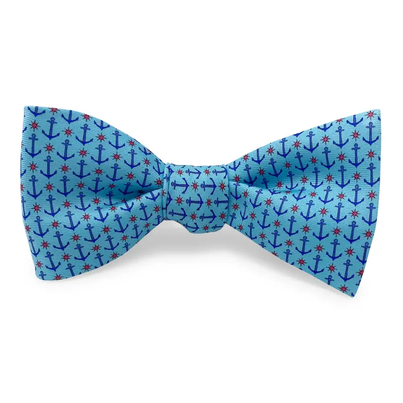 Aqua Compass Rose Bow Hair Accessory 1