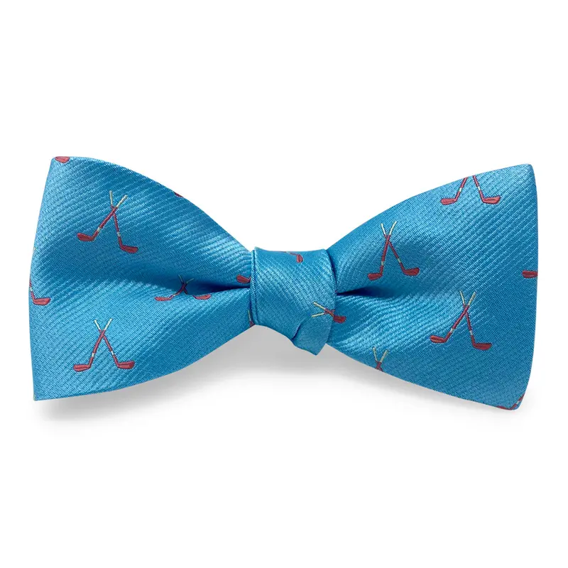 Aqua Golf Clubs Bow Hair Accessory 1