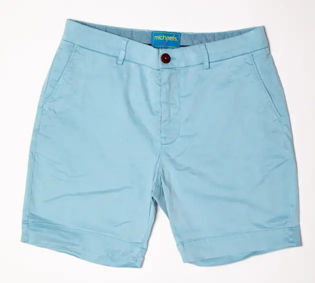 Aqua Pima Cotton Stretch Shorts By Michaels 1