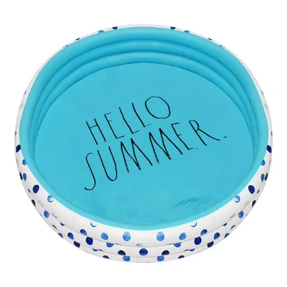 Aqua Polka Dot Inflatable Mini Pool 1