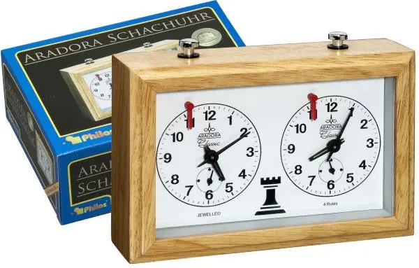 Aradora Mechanical Chess Clock With Elegant Wooden Case 1