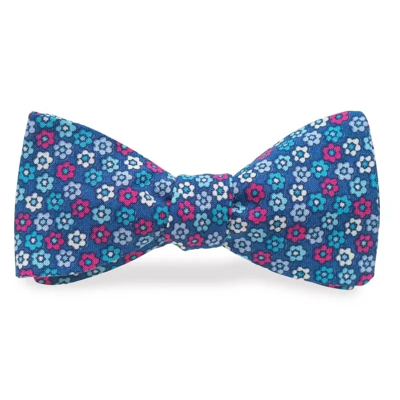 Arcadia Blue Carolina Cotton Bow Tie 1