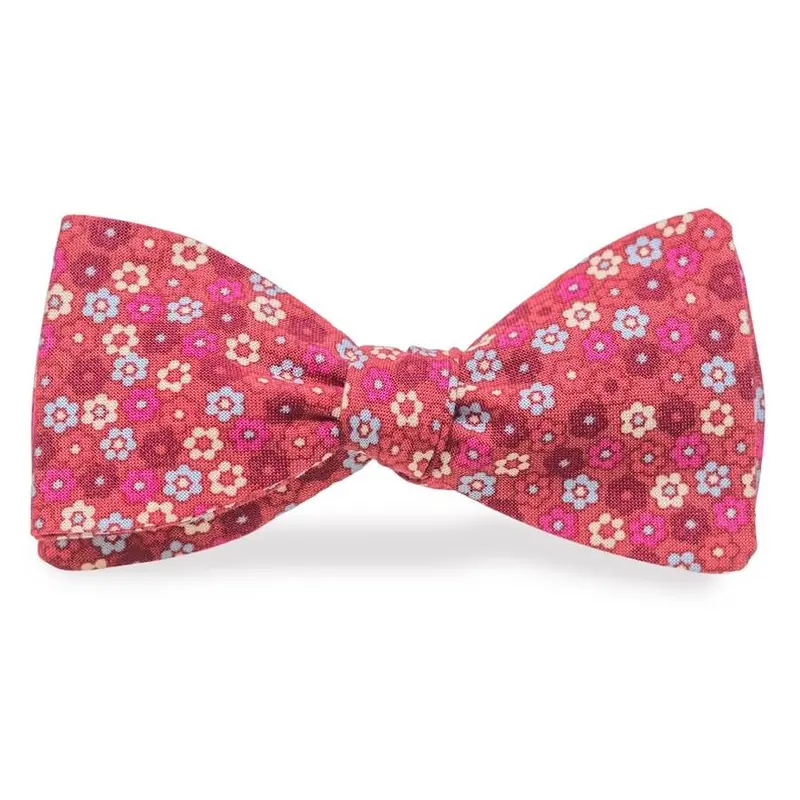 Arcadia Red Carolina Cotton Bow Tie 1