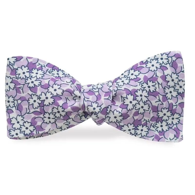Arcadia Violet Carolina Cotton Bow Tie 1