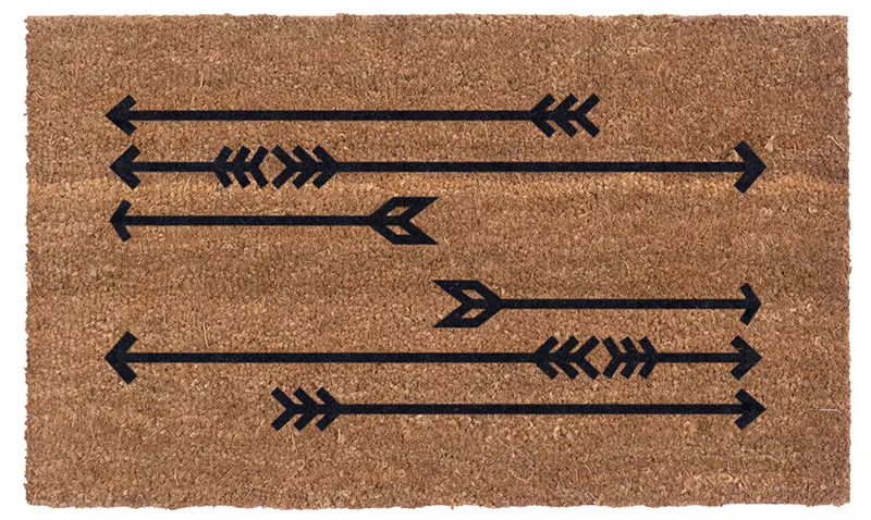 Arrow-Style Vinyl Coir Doormat 1