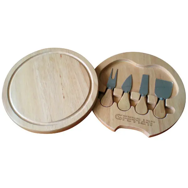 Artisan Cheeseboard Set With Knife, Fork, And Spreader 1