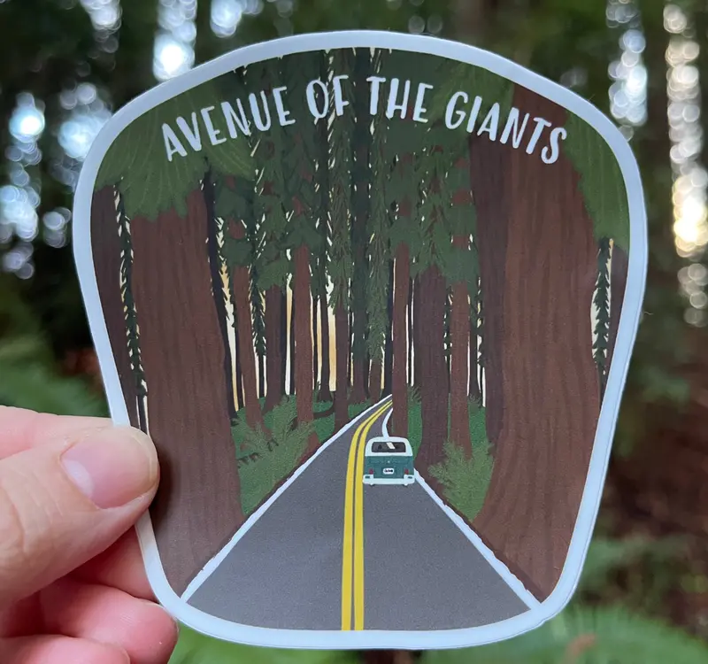 Avenue Of The Giants Scenic Sticker 1