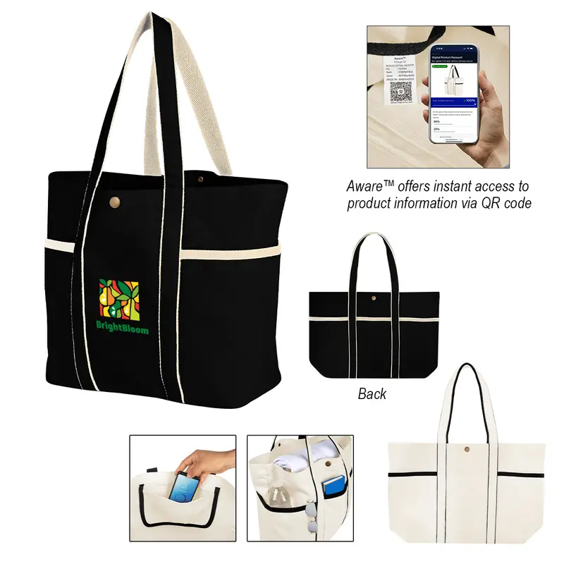 Aware™ Reinforced 10-Oz Recycled Cotton Carryall 1