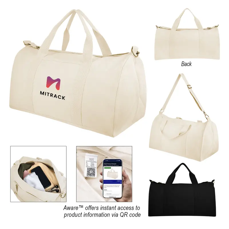 Aware™ Structured Duffel Bag – 14 Oz Recycled Cotton 1