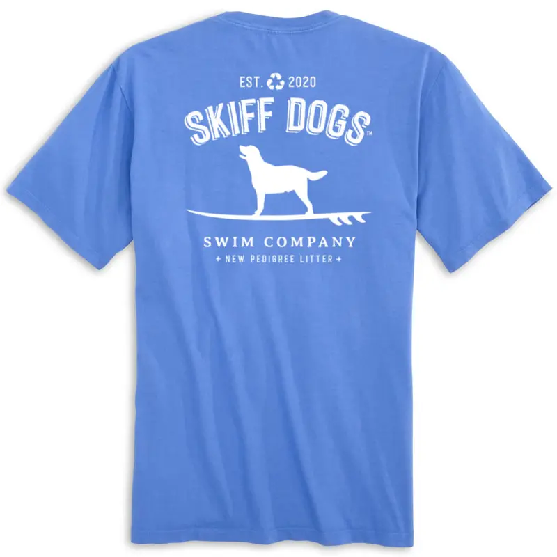 Azure Short-Sleeve Pocket T-Shirt – Hang Ten Hound Design 1