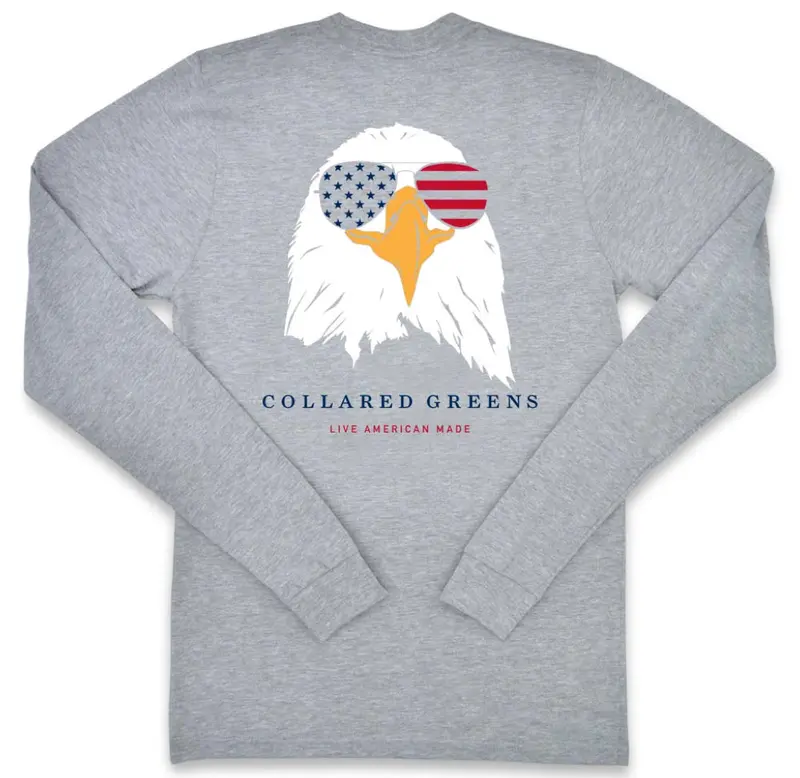 Bald Eagle Long Sleeve Tee – Charcoal Gray 1