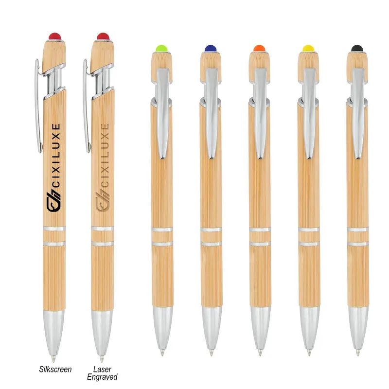 Bamboo-Inspired Incline Stylus Pen With Angled Grip Design 1