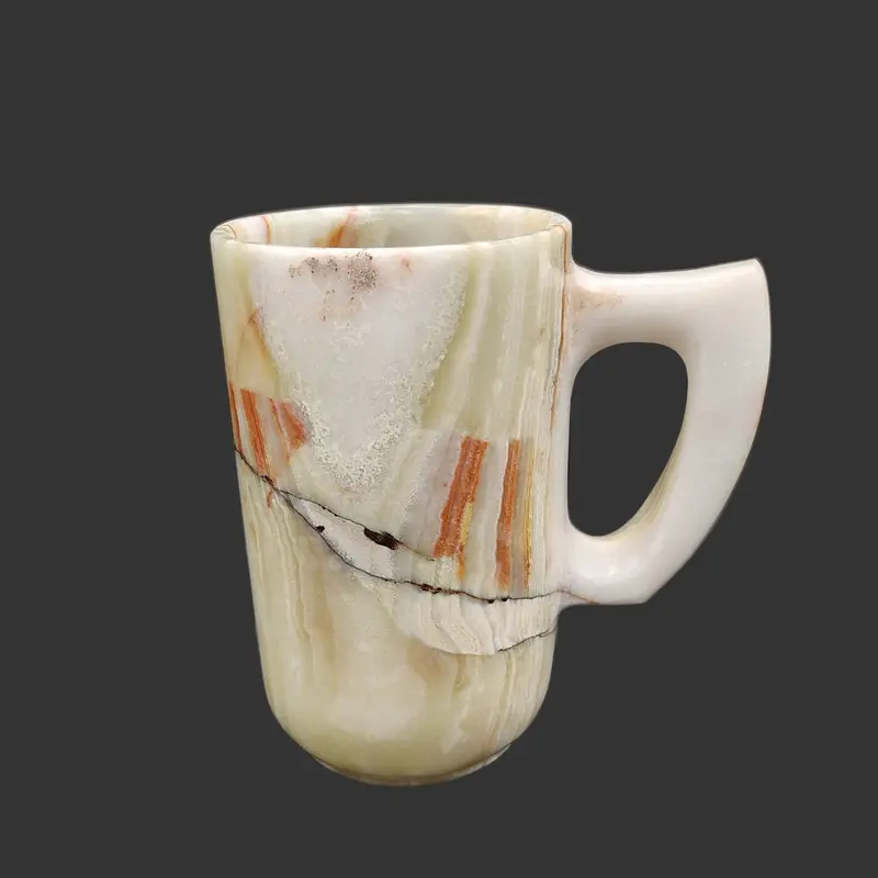 Banded Onyx Coffee Mug – Large Hand-Carved Cup 1
