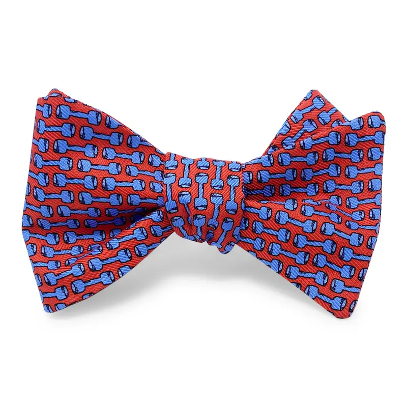 Barbell-Shaped Red Bow 1
