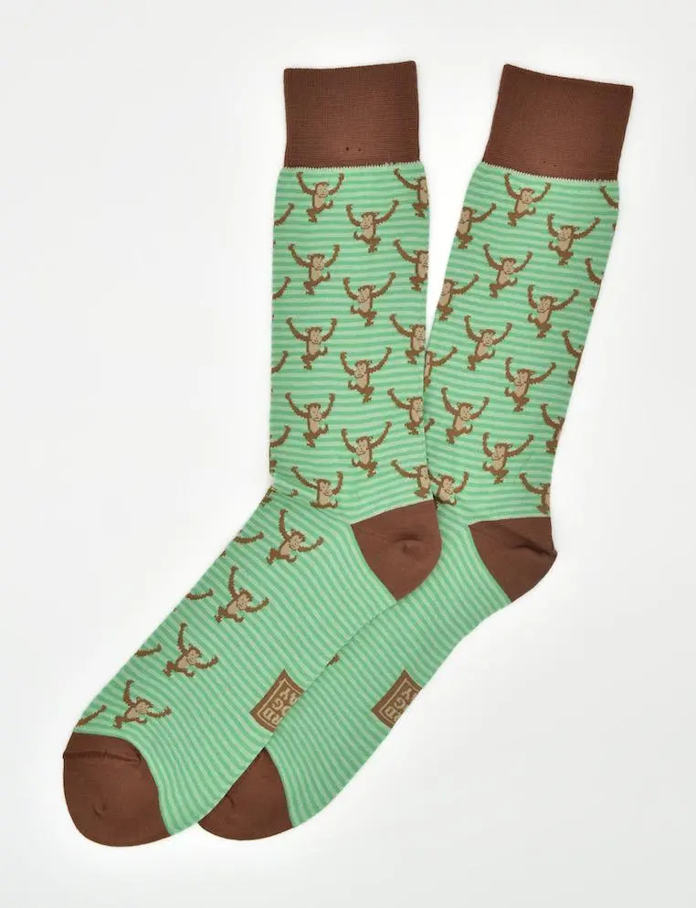 Barrel Of Monkeys Green Socks 1